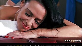 Big booty brunette Vanilla Deville has her fat ass massaged and fucked